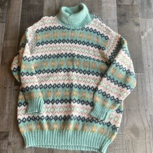Vintage United colors of Benetton wool fair Isle sweater